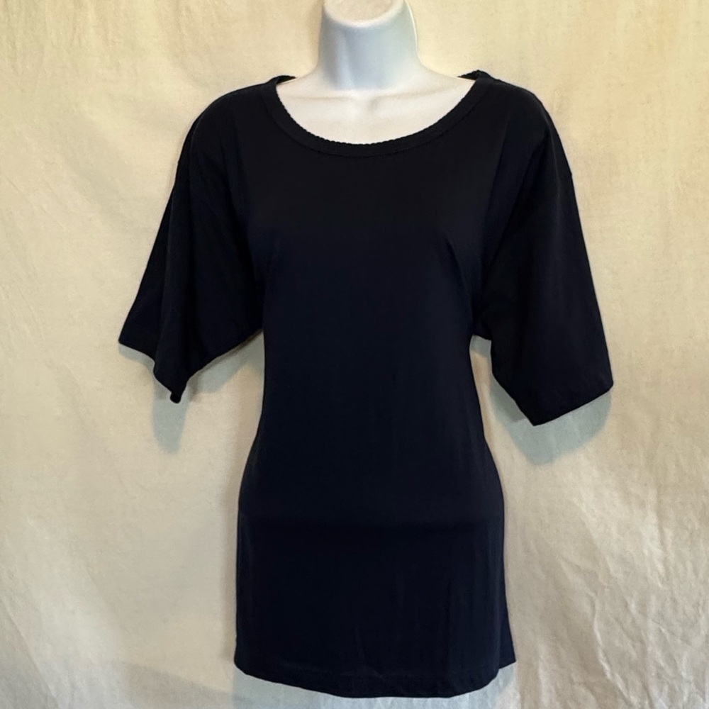 F-30 Bugle Boy NWT‎ Blue Short Sleeve Pullover Blouse Size M